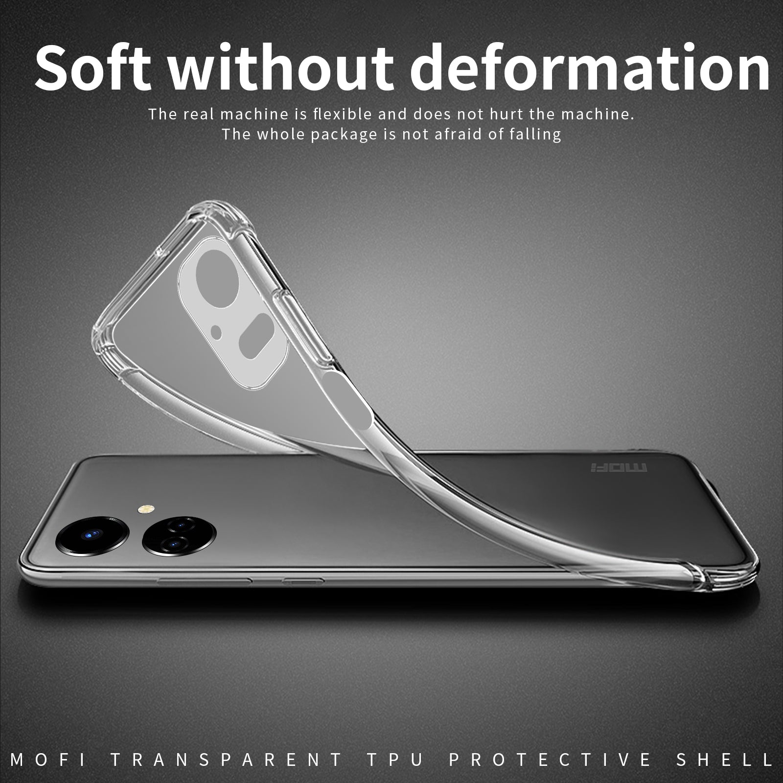MOFI Anti-drop TPU Phone Case For Tecno Camon 19 4G/19 Pro 4G Scratch-resistant Transparent Phone Cover MOFI Anti-drop TPU Phone Case For Tecno Camon 19 4G/19 Pro 4G Scratch-resistant Transparent Phone Cover
